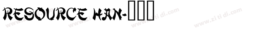 Resource Han字体转换